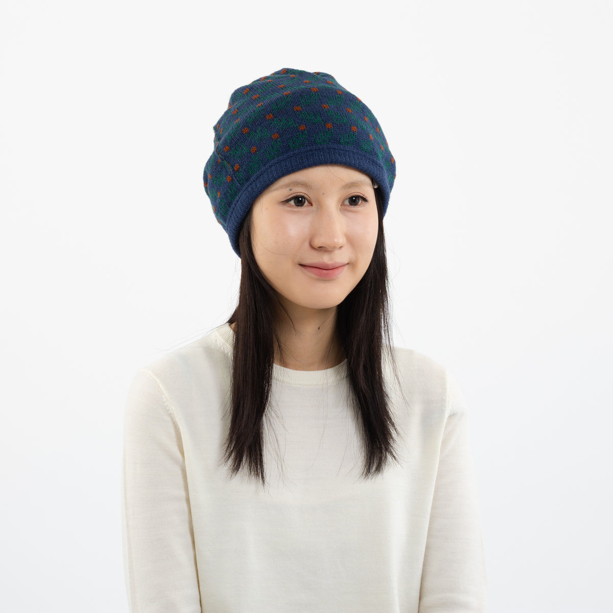 Puun lehti Reversible Snood 【Navy】