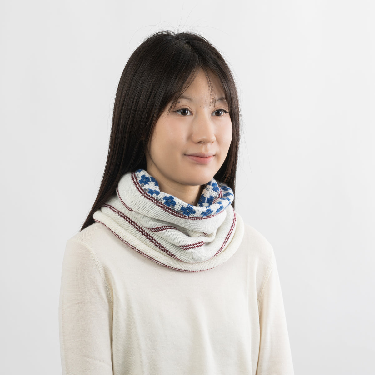 Kranssi  Reversible Snood 【White】
