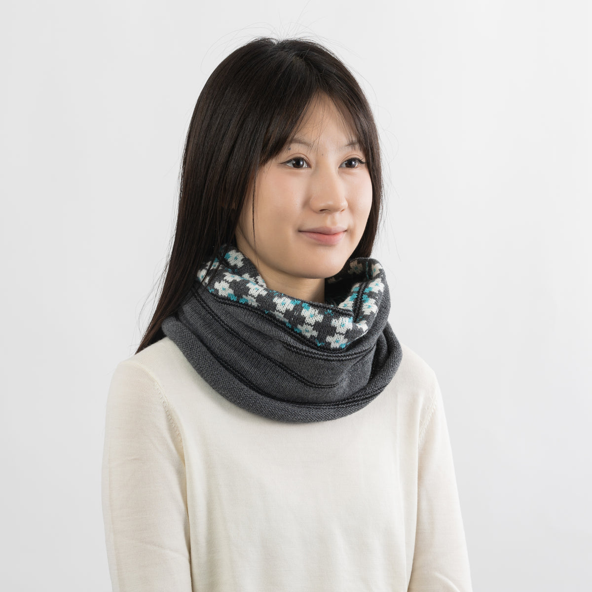 Kranssi  Reversible Snood 【Charcoal】
