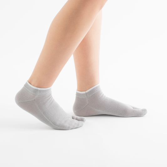 Washi Ankle-Length tabi-style Socks 【Silver】