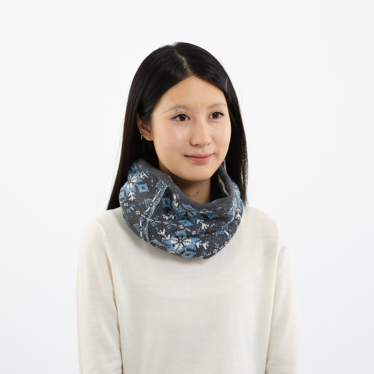 Kristalli Reversible Snood 【Gray】