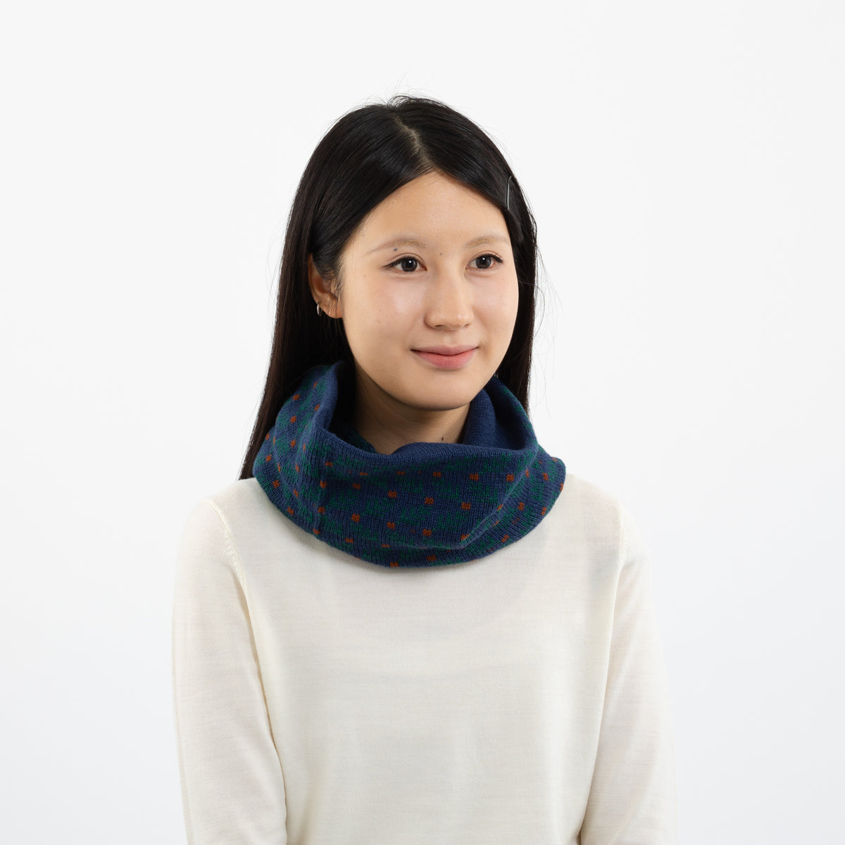 Puun lehti  Reversible Snood 【Navy】