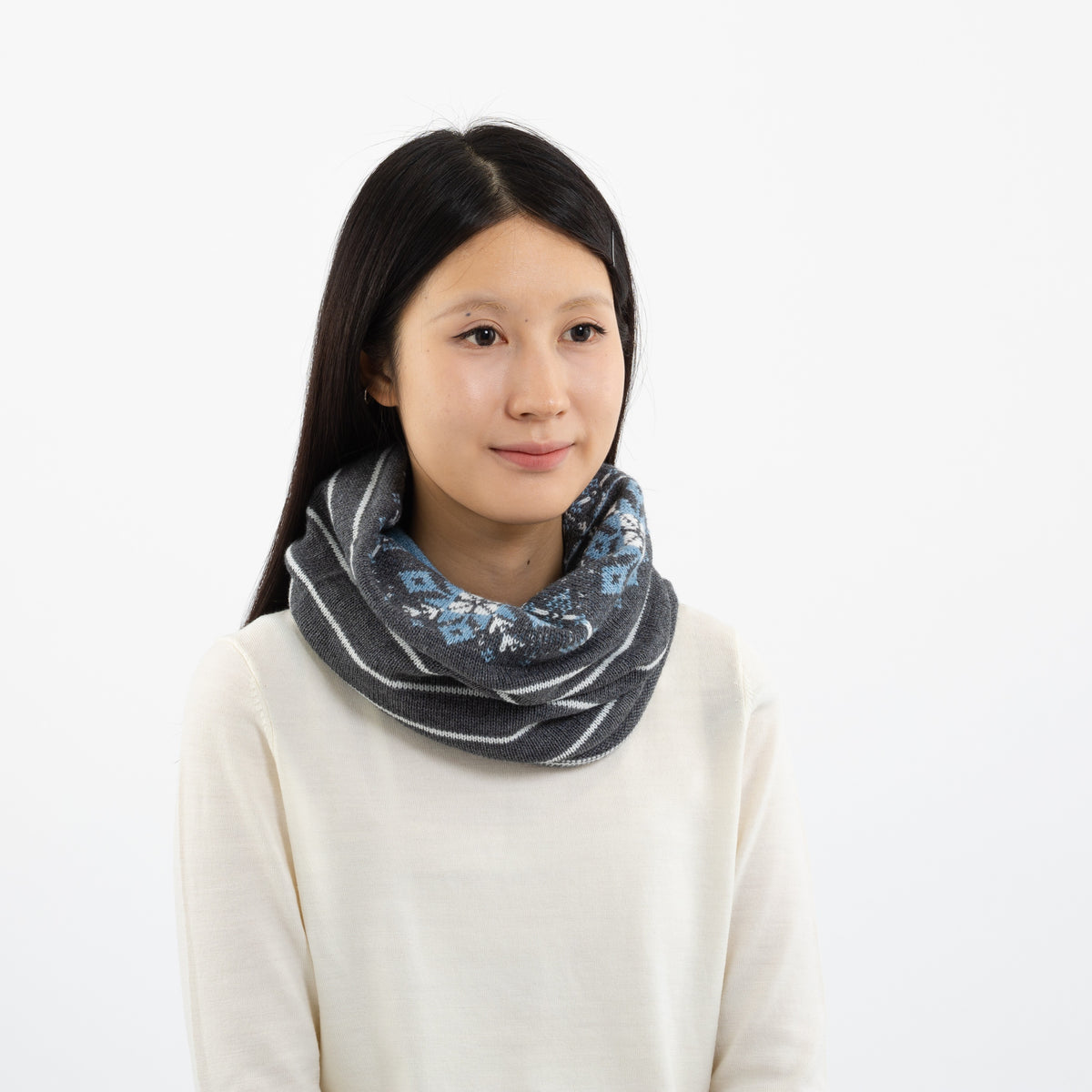Kristalli Reversible Snood 【Gray】