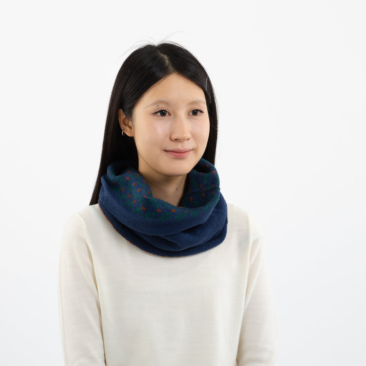 Puun lehti  Reversible Snood 【Navy】