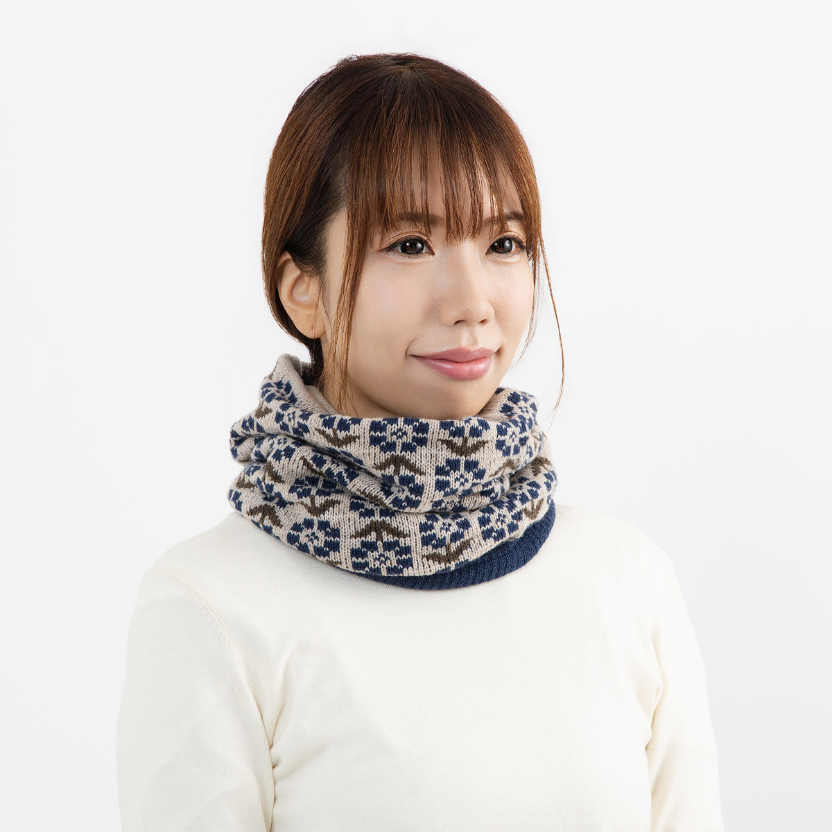 Laji  Reversible Snood 【Navy】