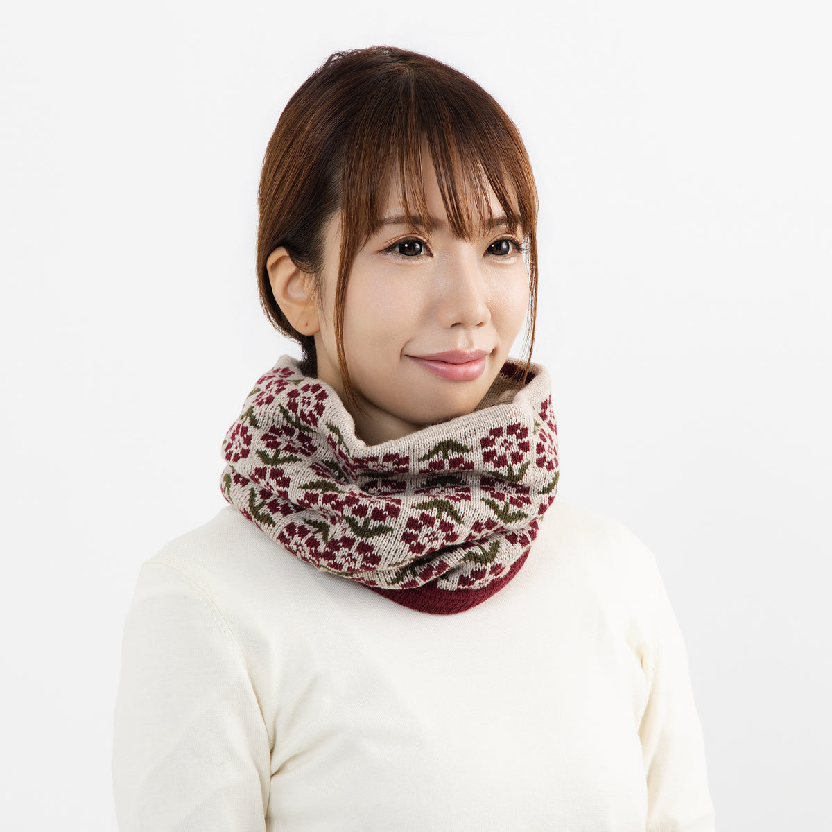 Laji  Reversible Snood 【Bordeaux】