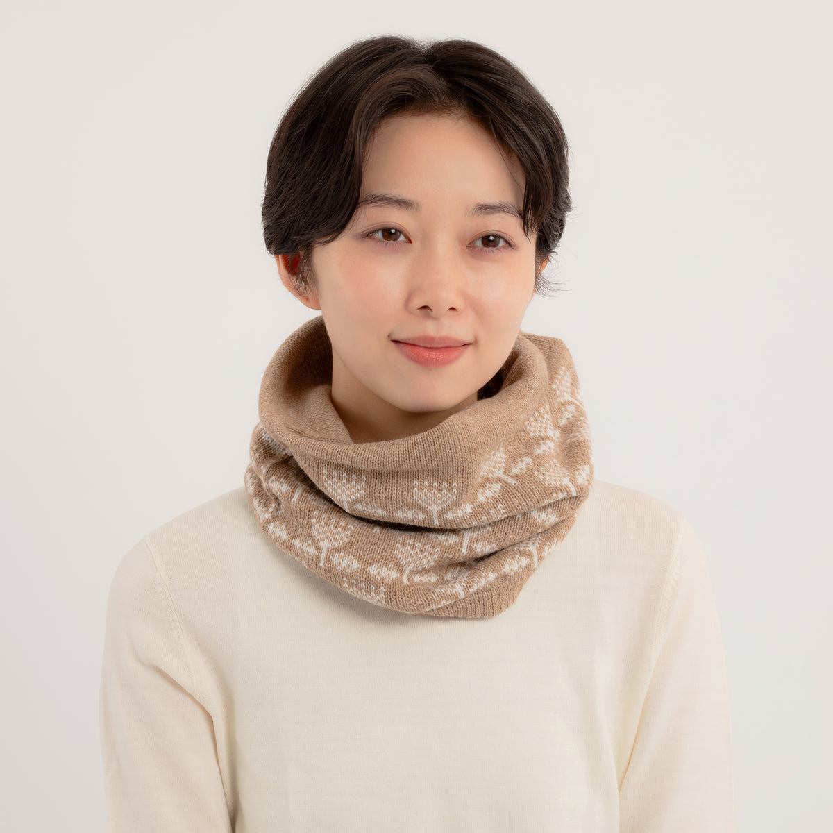 Toinen Reversible Snood 【Beige】