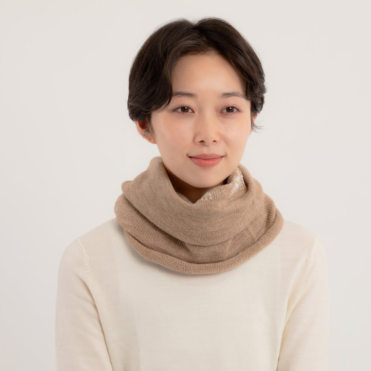 Toinen Reversible Snood 【Beige】