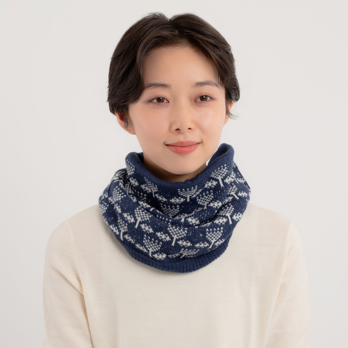 Toinen Reversible Snood 【Navy】