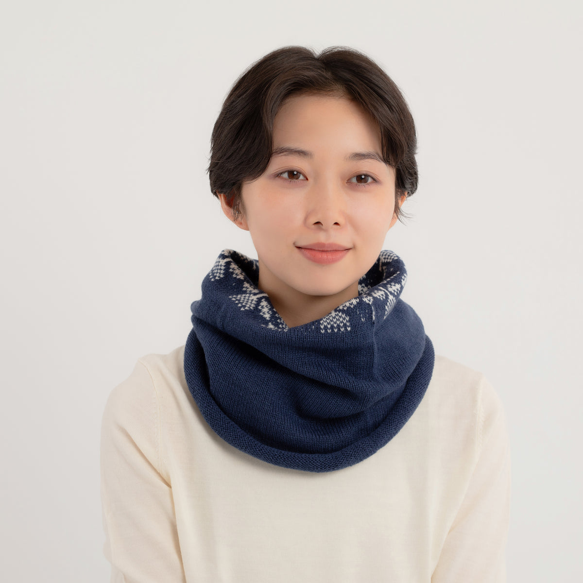 Toinen Reversible Snood 【Navy】