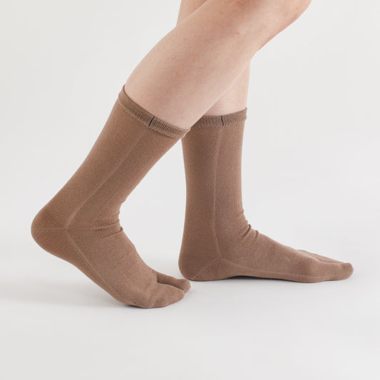 High-Twist Tabi Socks【Brown】